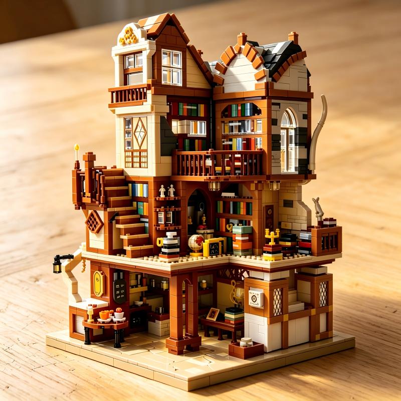 Vintage And Collectible Books - نموذج مبنى مكتبة عتيق من الطوب،