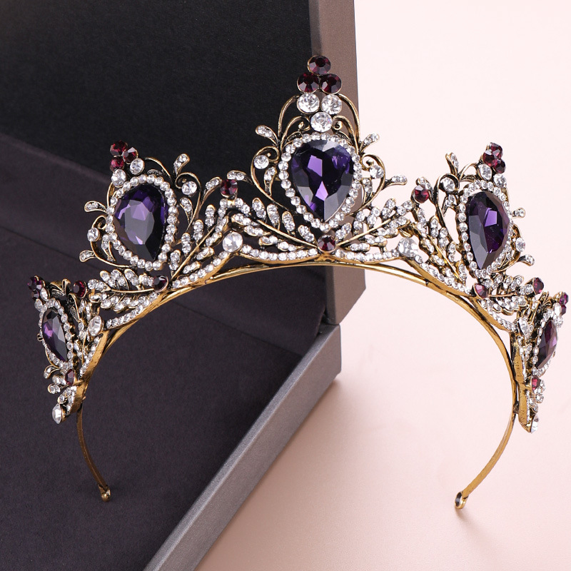 Vintage Jewelry Collection - تاج أنيق للرأس بتصميم باروكي عتيق،