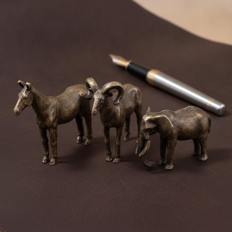 Vintage Collectibles Store - تماثيل حيوانات من النحاس الصلب: حصان،