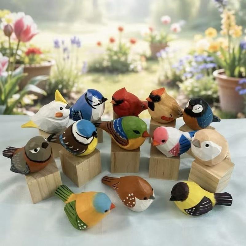 تماثيل طيور خشبية منحوتة يدويً - مراجعة Vintage Collectibles Store وسعره